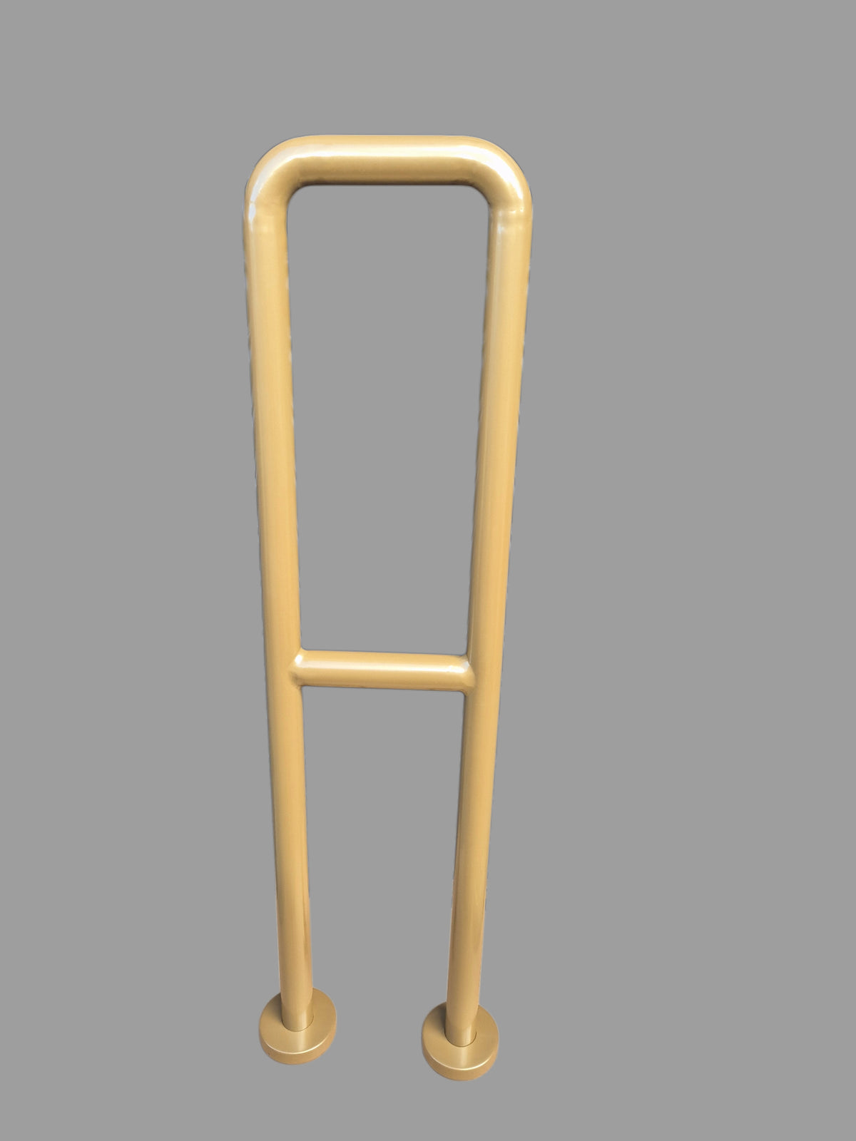 Close up of brass effect handrail finish for theatres