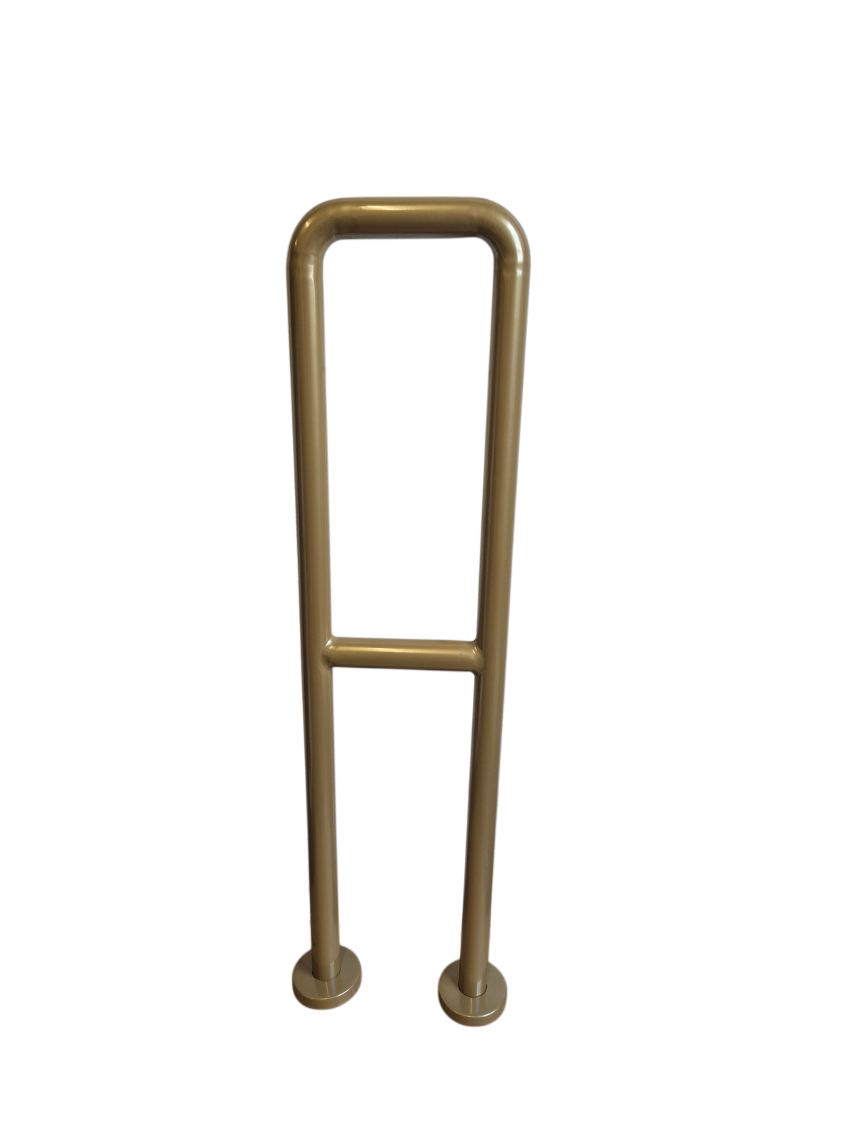 Brass effect handrail for theatre and playhouse staircase by Warrior Weld