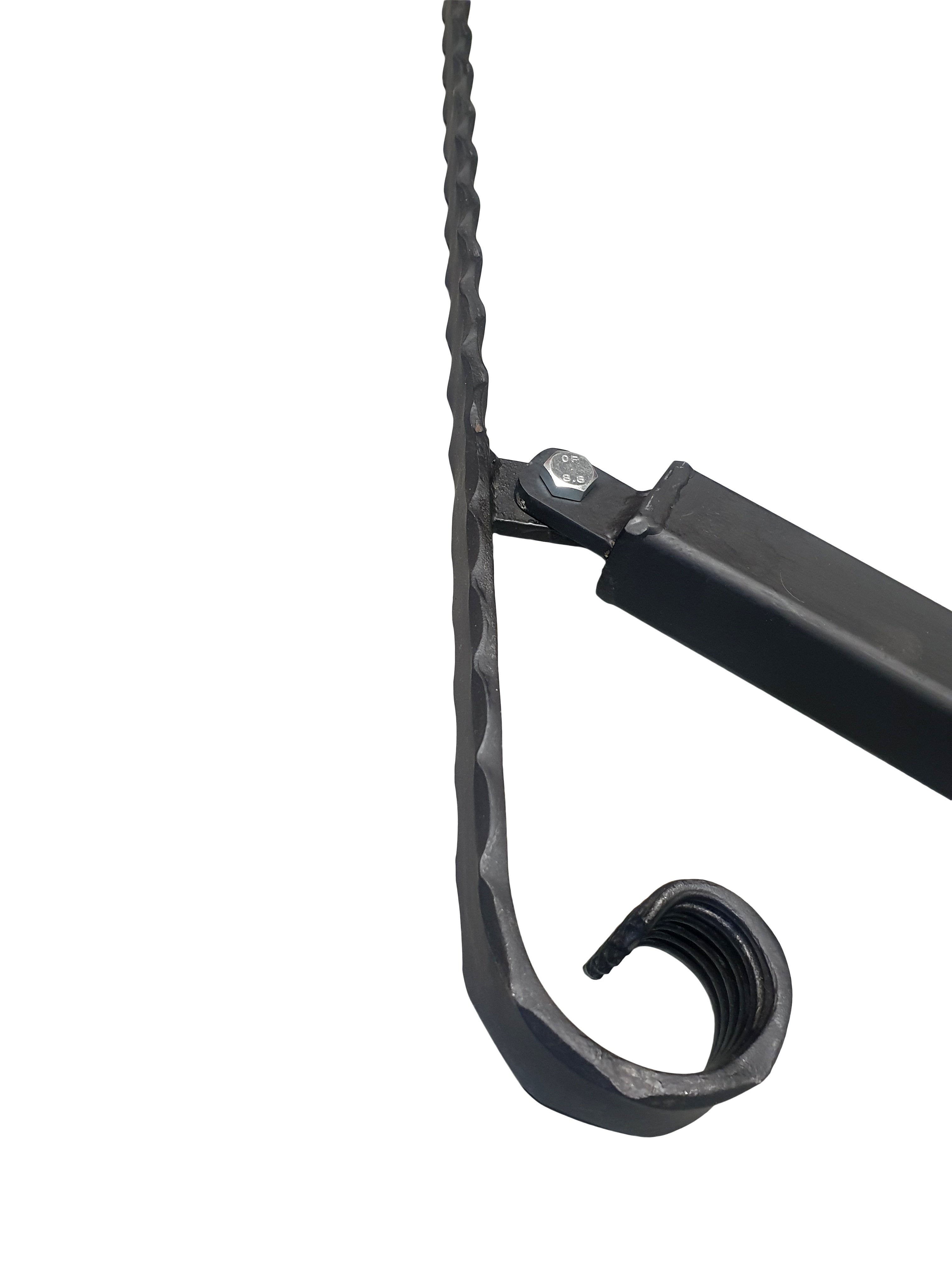 Adjustable Stair Railing Kit | Hammered Edge Hand Rail | Warrior Weld