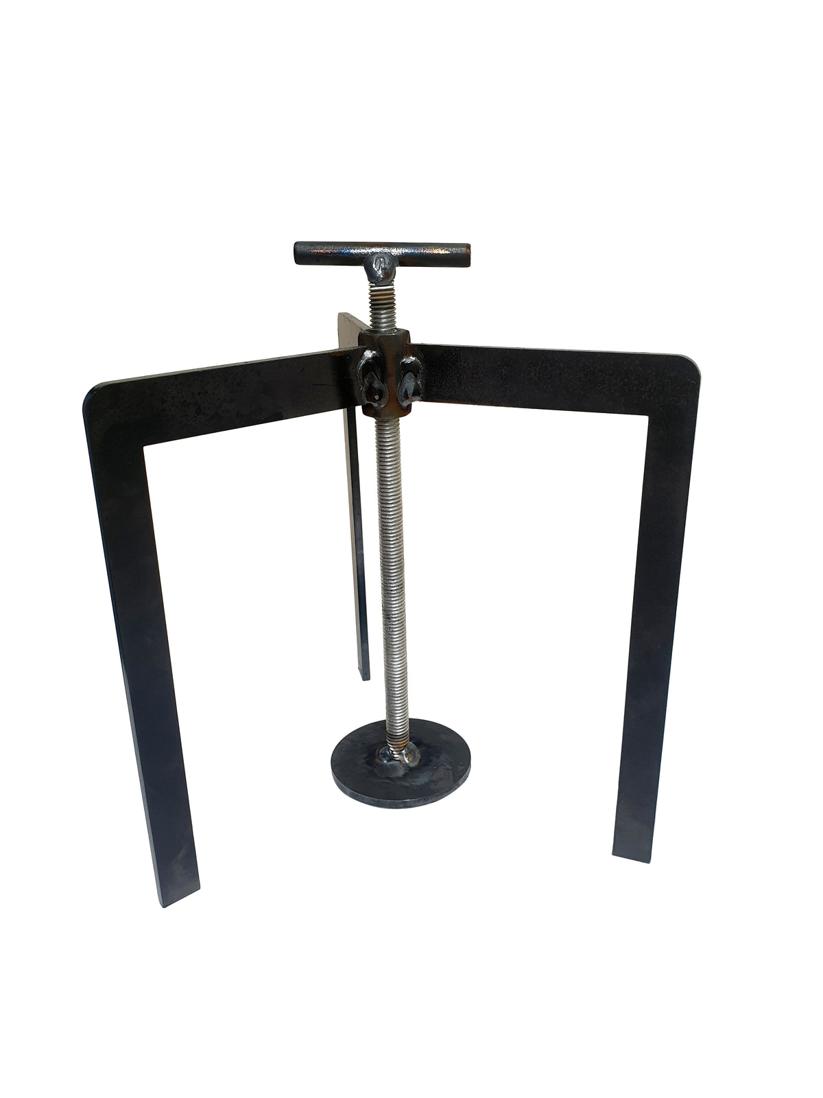 Adjustable screed floor-levelling tripod with threaded shaft and disc base for liquid screed — Warrior Weld UK