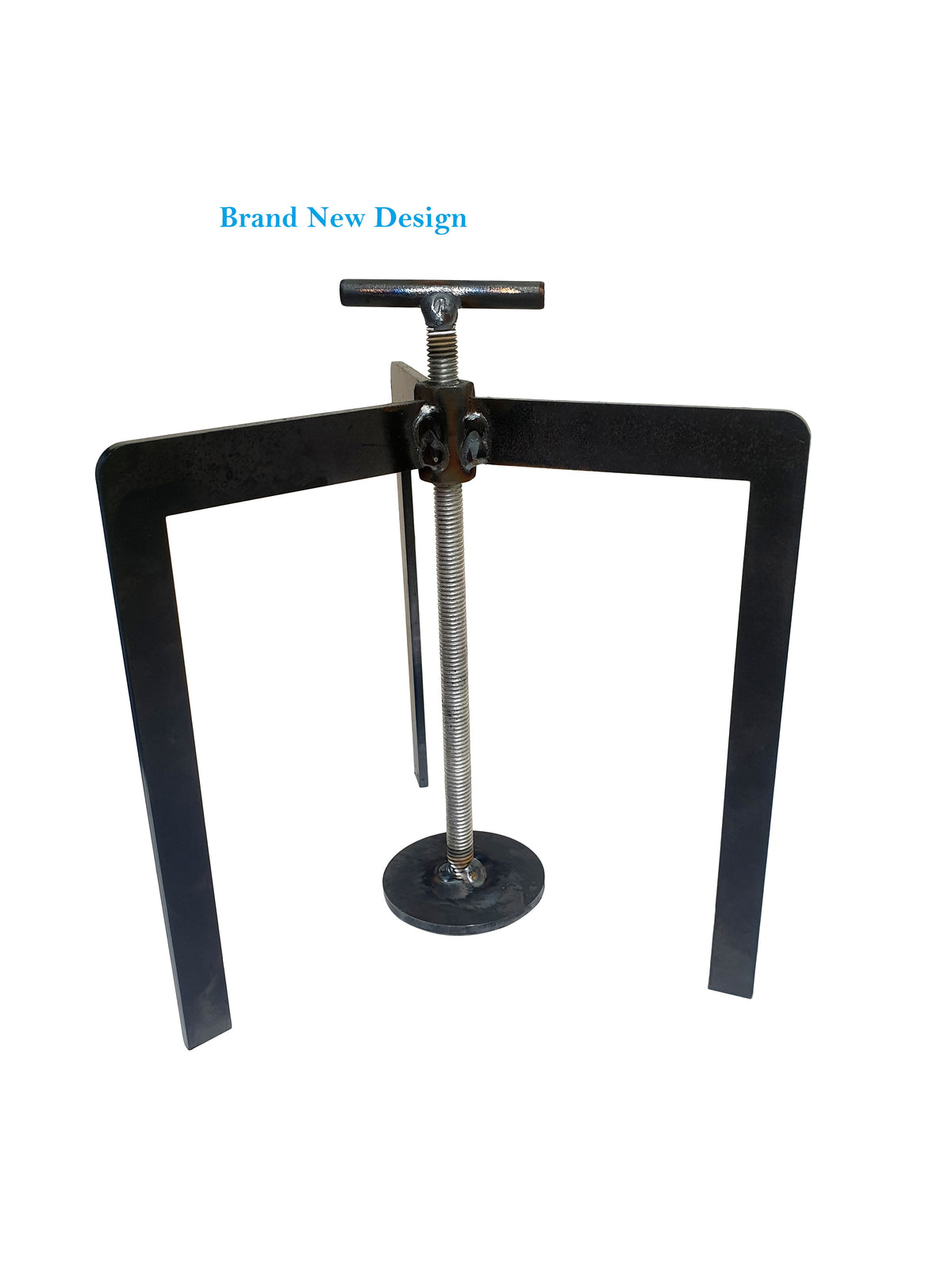 Adjustable screed floor-levelling tripod with threaded shaft and disc base for liquid screed — Warrior Weld UK